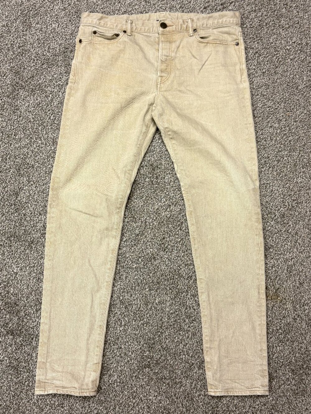 John Elliott Denim Jeans Slim/Skinny Light Tan/Beige Japan, 34x34